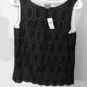 Ann Taylor NWT Black & White Blouse